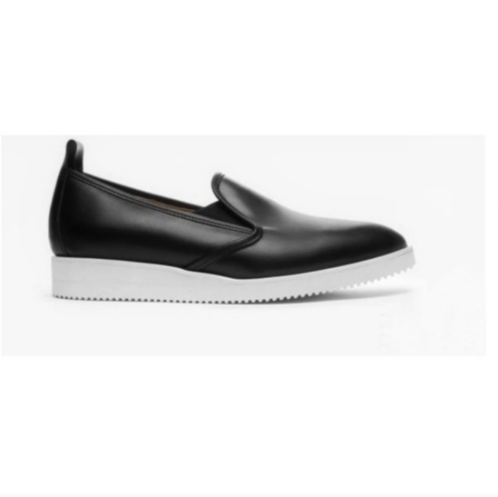 Everlane | Leather Black Slip on‎ Shoe, 8.5